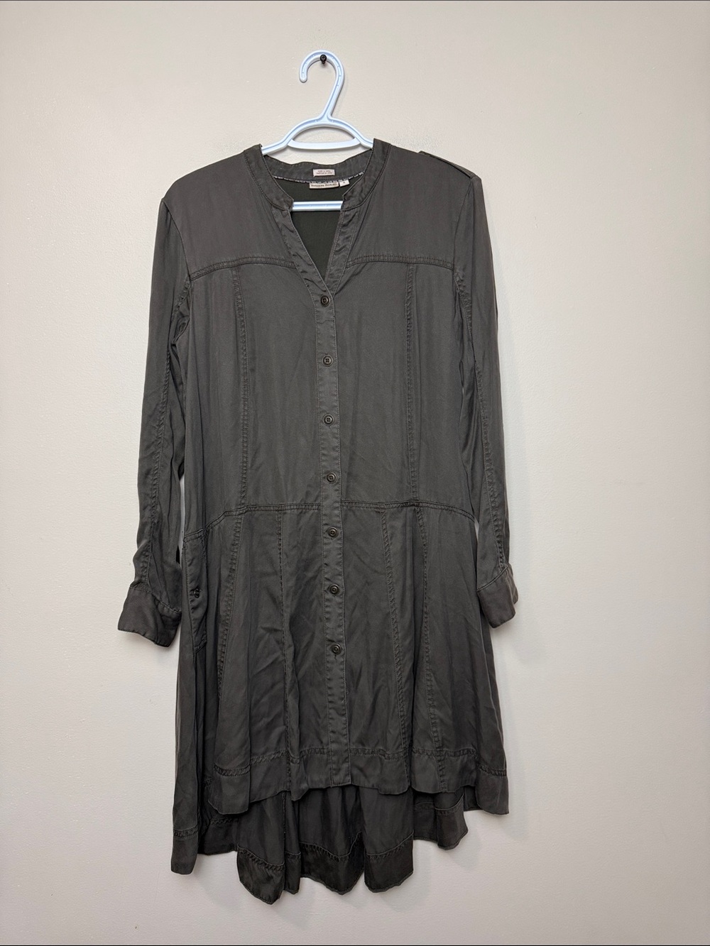 Antropologie x HOLDING HORSES Long-Sleeve Button-Front Tunic Dress size 8